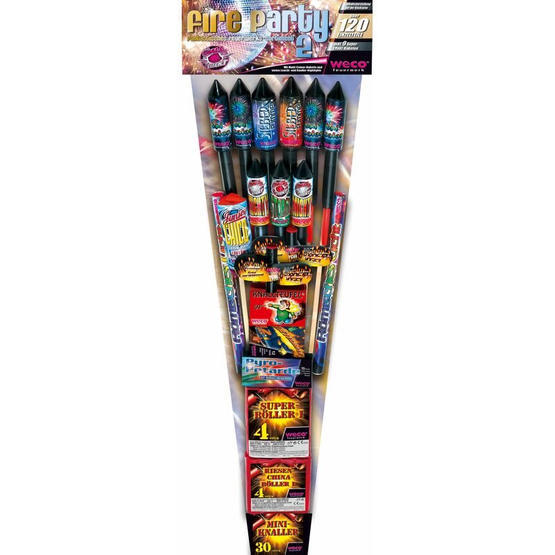 mit ca. 120 Einzelteilen, 15-fach sortiert. Inklusive 9 Super-Effekt-Raketen mit Multicolour-Buketts ~  für 11.89 EUR bestellen