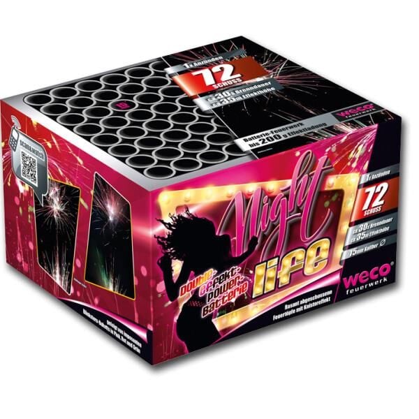 Rasant abgeschossene Feuertöpfe mit Knistereffekt, gefolgt von imposanten Blinkstern-Buketts in Pink, Rot und Grün ~  für 25.49 EUR bestellen
