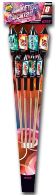 8-teiliges Raketen-Sortiment 8-teilig, 6-fach sortiert. Mit bunten Brillant-Sternen und prächtigen Colour-Buketts ~  für 17.99 EUR bestellen