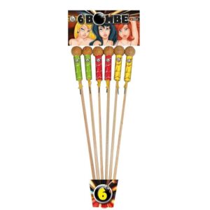 6-Bombe 6-teiliges Feuerwerk-Kugelkopfraketensortiment online bestellen