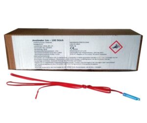 Anzünder (elektrisch) 1m rot – 100 Stück online bestellen