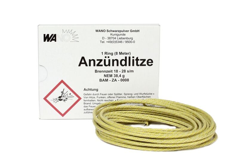 Anzündlitze gelb, 18-28s/m, 8m Rolle online bestellen