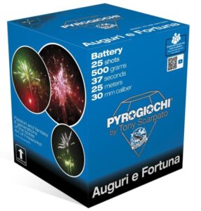 Auguri E Fortuna 25 Schuss-Feuerwerk-Batterie online bestellen