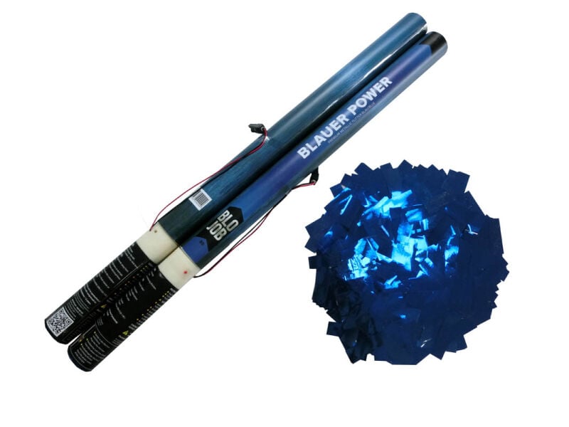 Blauer Power 80cm elektrisch (Black Label) Metallicflitter dunkel-blau online bestellen