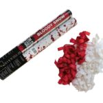Bloody Snow 50cm Papierflitter rot-weiß online bestellen