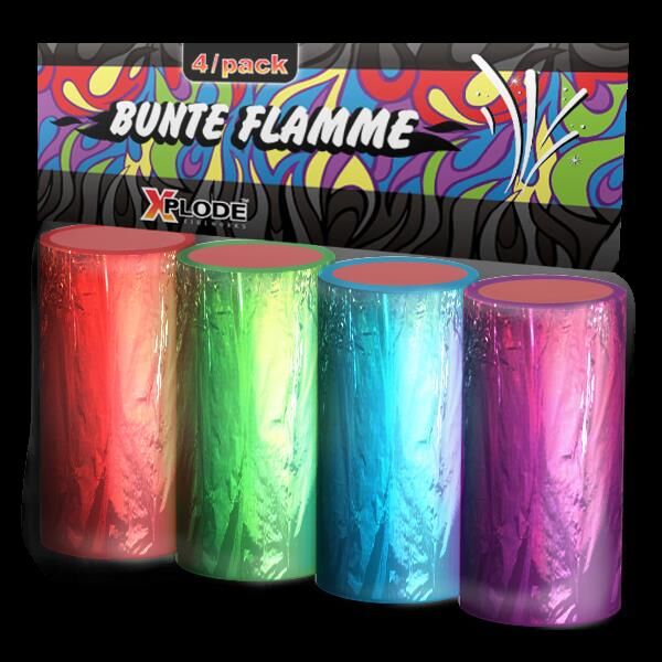 Bunte Flamme 4er Bengalflammen online bestellen