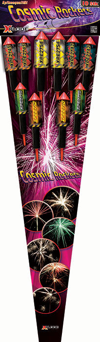 Cosmic Rockets 10-teiliges Feuerwerk-Raketensortiment online bestellen