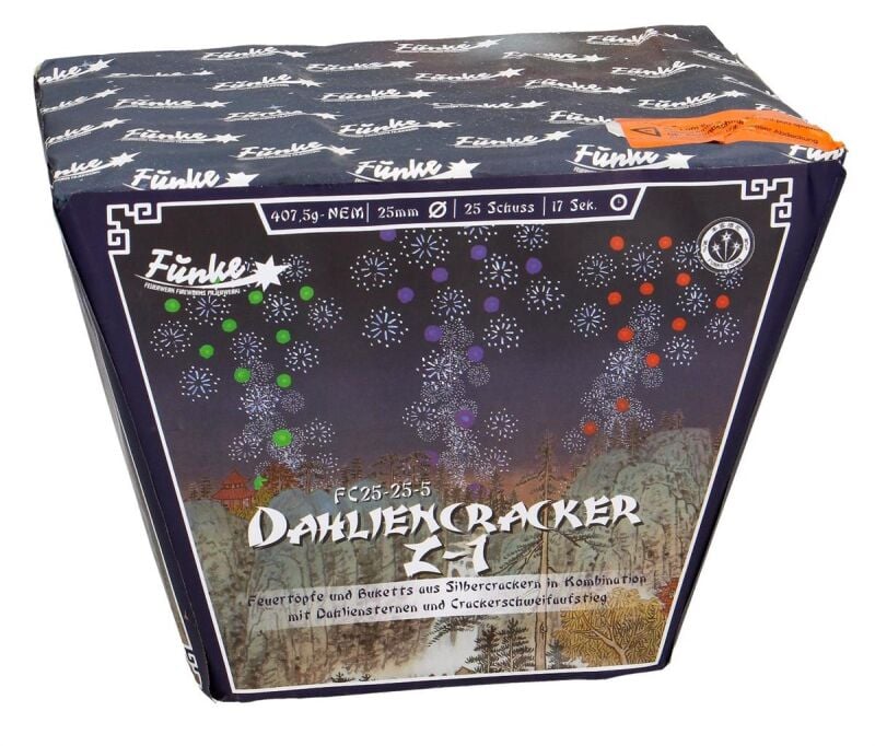 Dahliencracker Z-1 25-Schuss-Feuerwerk-Batterie online bestellen