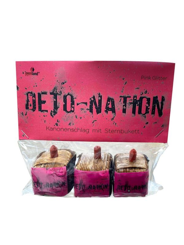 Deto-Nation 3er Pack kubische Kanonenschläge Pink Glitter online bestellen
