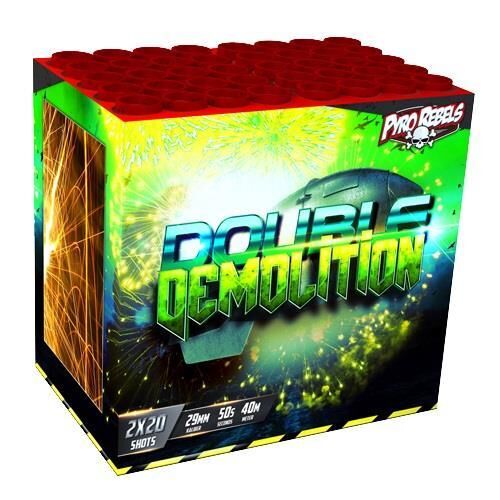 Double Demolition 20-Schuss-Feuerwerk-Batteriesortiment 6er Pack (Stahlkäfig) online bestellen
