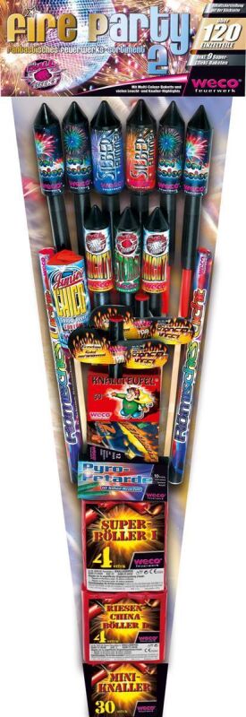 mit ca. 120 Einzelteilen, 15-fach sortiert. Inklusive 9 Super-Effekt-Raketen mit Multicolour-Buketts ~ für 13.99 EUR bestellen