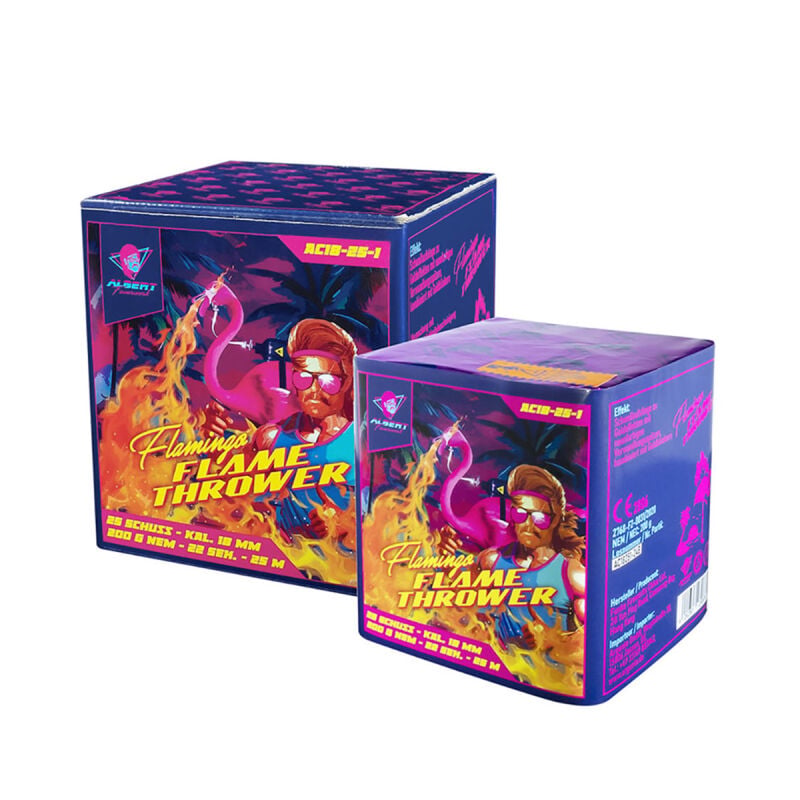 Flamingo Flamethrower 25-Schuss-Feuerwerk-Batterie online bestellen