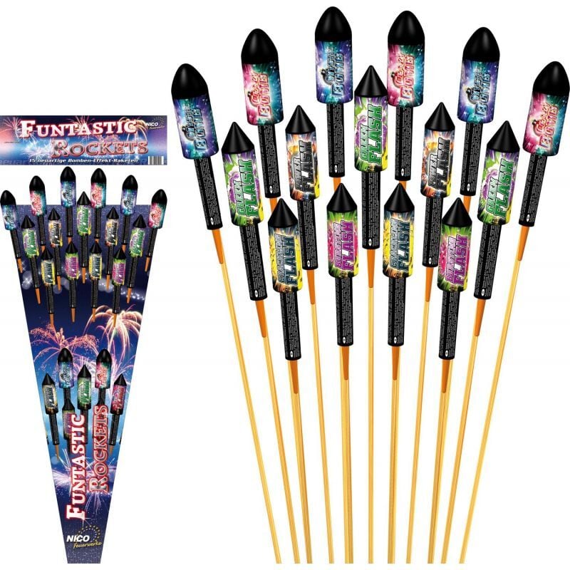 Funtastic Rockets 15-teiliges Feuerwerk-Raketensortiment online bestellen