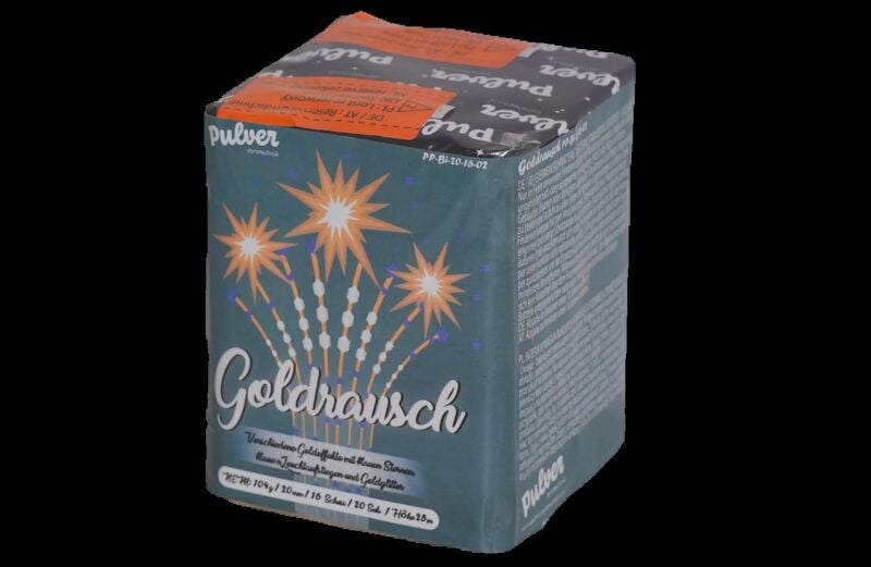 Goldrausch 16-Schuss-Feuerwerk-Batterie online bestellen