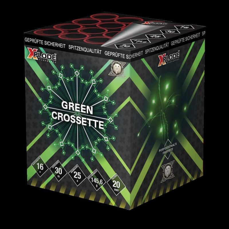 Green Crossette 16-Schuss-Feuerwerkbatterie online bestellen
