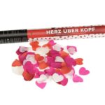 Herz über Kopf 50cm Papierflitter weiß-pink-rot Herzen online bestellen