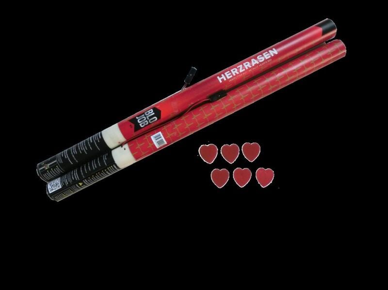 Herzrasen 80 cm elektrisch Metallicflitter rot online bestellen