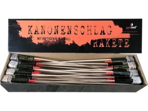 Kanonenschlag-Raketen 24 Stück (Stahlkäfig) online bestellen