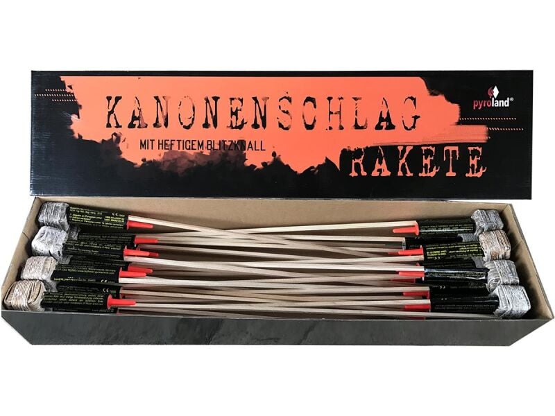 Kanonenschlag-Raketen 24 Stück (Stahlkäfig) online bestellen