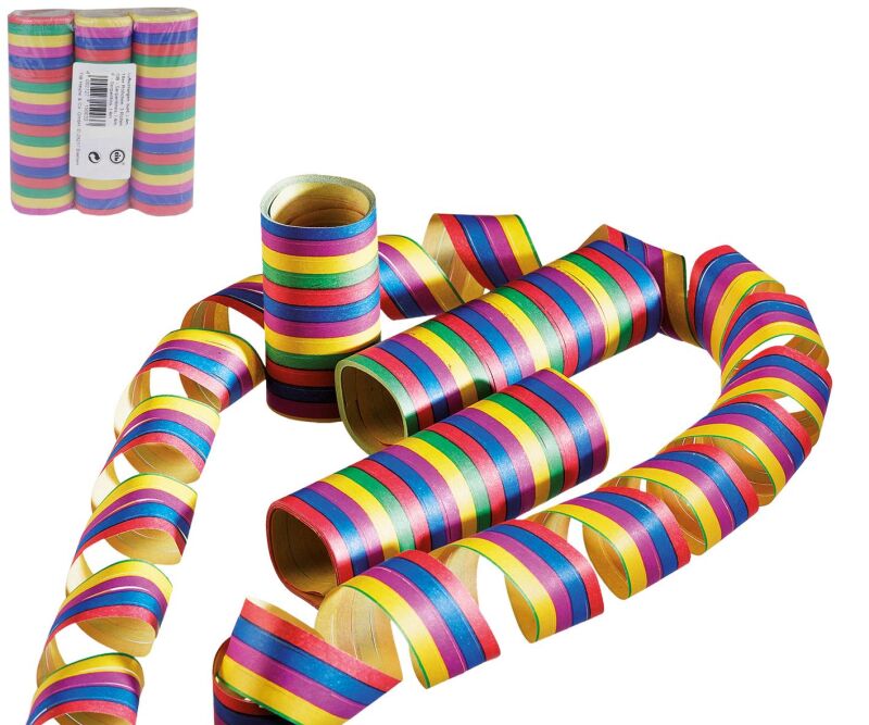 Luftschlangen bunt 3er Pack online bestellen
