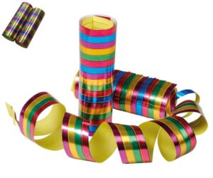 Luftschlangen „metallic-bunt-gestreift“ 2er Pack online bestellen