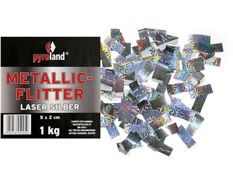 Metallic Flitter – Laser silber 5x2cm 1kg (Pappschachtel) online bestellen