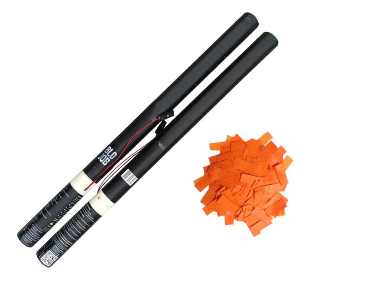 Orange Utan 80 cm elektrisch (Black Label) Papierflitter orange online bestellen