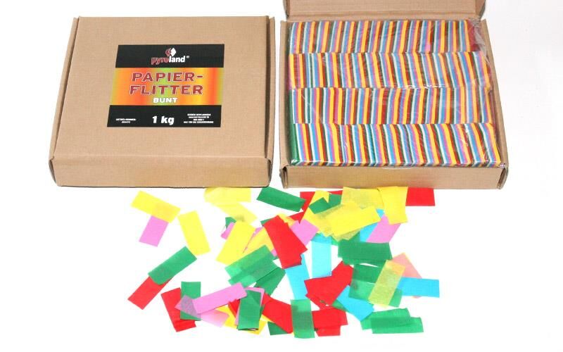 Papier Flitter – Bunt 1kg (Pappschachtel) online bestellen