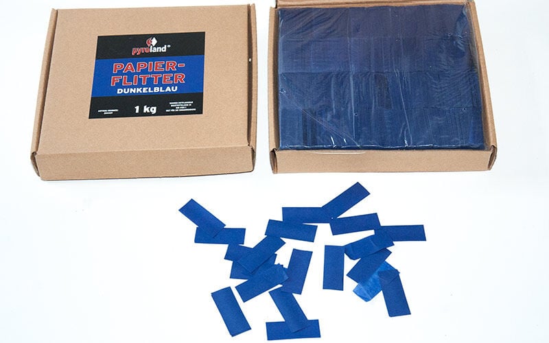 Papier Flitter – Dunkelblau 1kg (Pappschachtel) online bestellen