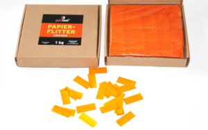Papier Flitter – Orange 1kg (Pappschachtel) online bestellen