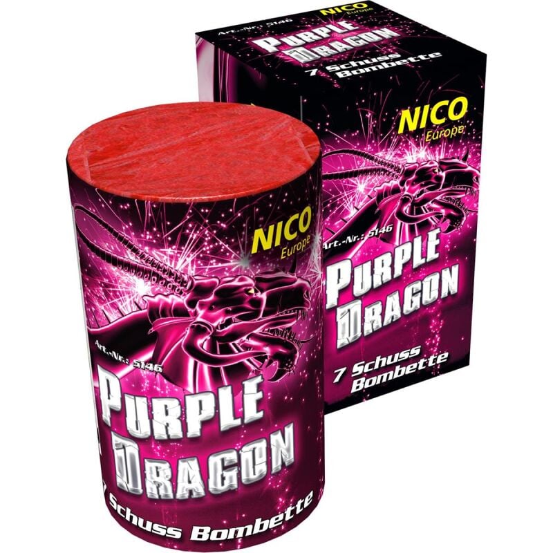 Purple Dragon 7-Schuss-Feuerwerk-Batterie online bestellen