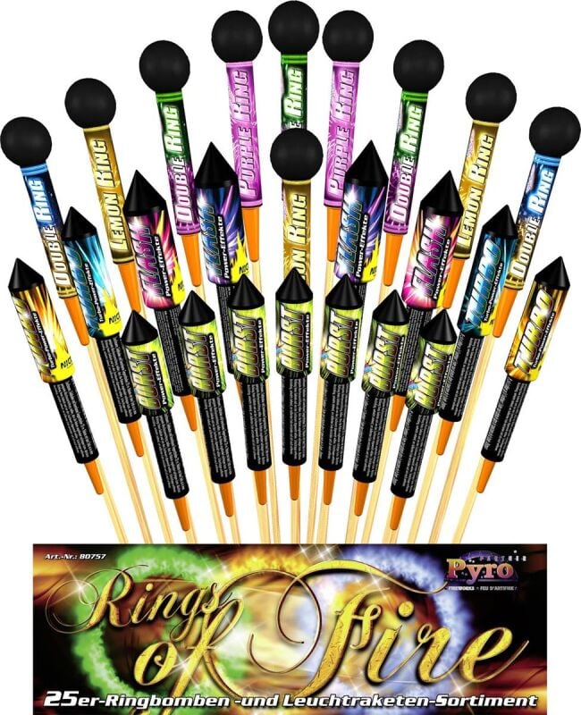 Rings of Fire 25-teiliges-Raketen-Sortiment online bestellen