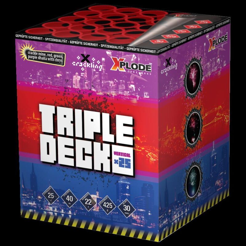 Triple Deck 25-Schuss-Feuerwerk-Batterie 6er Pack (Stahlkäfig) online bestellen