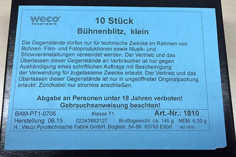 Weco Bühnenblitz klein, 10 Stk online bestellen