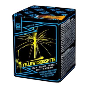 Yellow Crossette 16-Schuss-Feuerwerksbatterie online bestellen