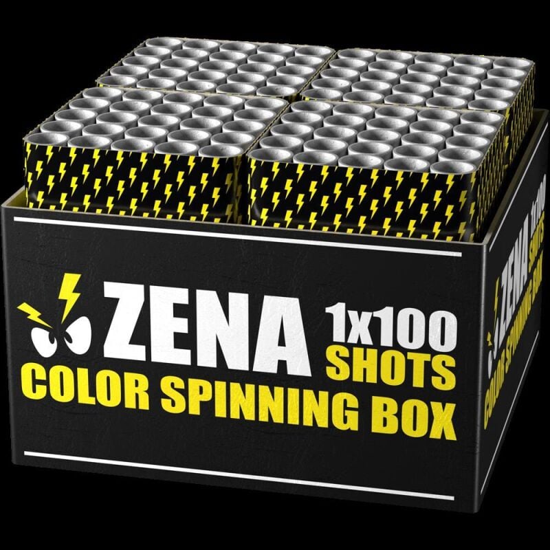 Zena Color Spinning Box 100-Schuss-Feuerwerkverbund (Stahlkäfig) online bestellen