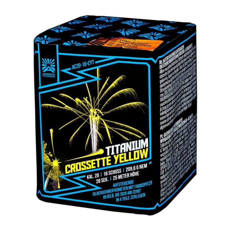 titanium-crossette-yellow-16-schuss-feuerwerksbatterie